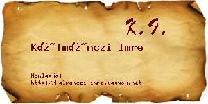 Kálmánczi Imre névjegykártya